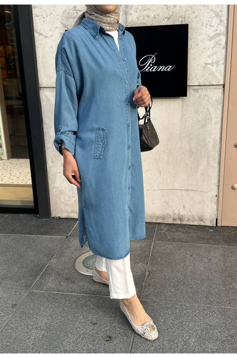 Mavi Oversize Tensel Kap