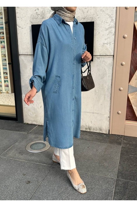 Mavi Oversize Tensel Kap