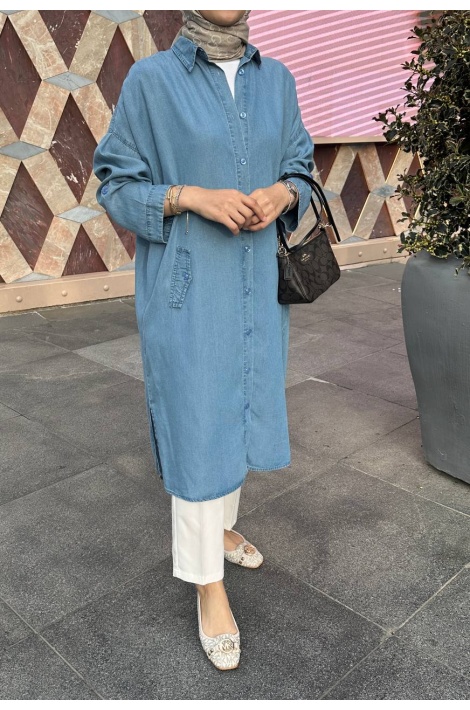 Mavi Oversize Tensel Kap