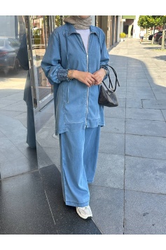 Açık Mavi Mira Tensel Kot Takım