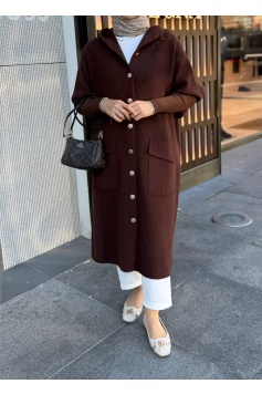 Kahverengi Bella Angora Kap
