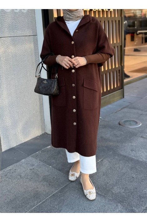 Kahverengi Bella Angora Kap