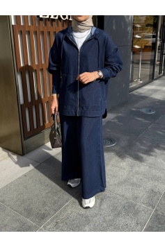 Lacivert Tasarım Kot Takım