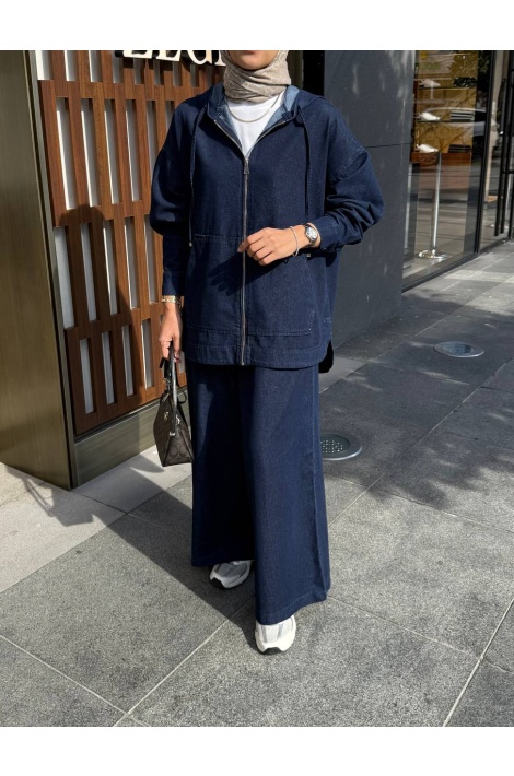 Lacivert Tasarım Kot Takım