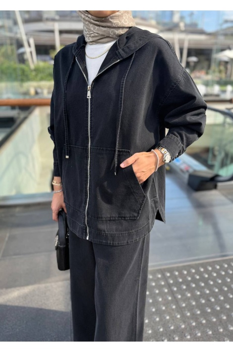 Siyah Tasarım Kot Takım