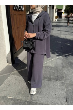 Kapşonlu Antrasit Oysho takım