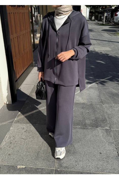 Kapşonlu Antrasit Oysho takım