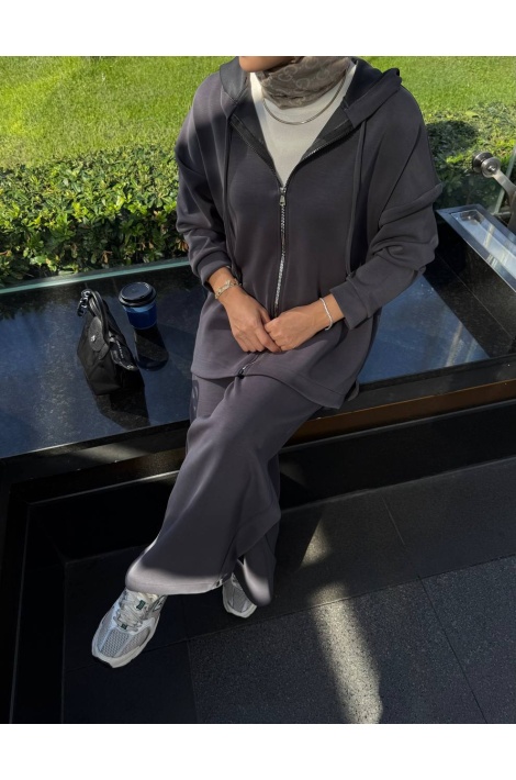 Kapşonlu Antrasit Oysho takım