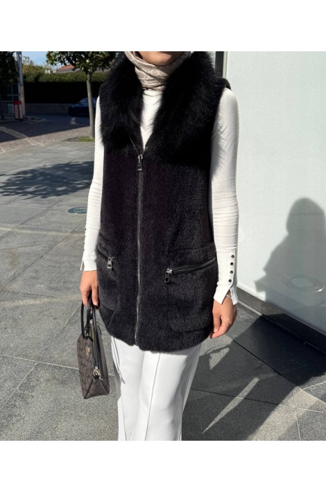 Siyah Kürklü Yelek