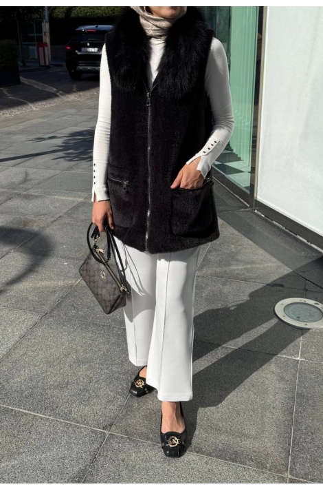 Siyah Kürklü Yelek