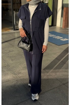 Lacivert Yelekli Oysho Takım