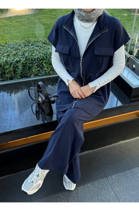 Lacivert Yelekli Oysho Takım