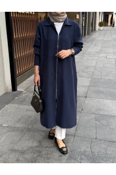 Lacivert Fermuarlı Tensel Kap