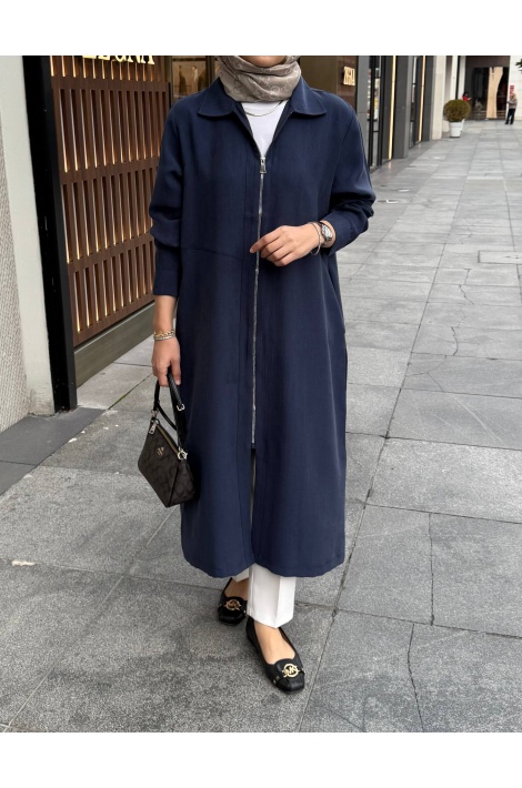 Lacivert Fermuarlı Tensel Kap