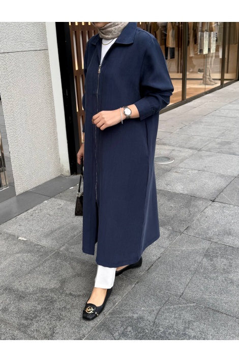 Lacivert Fermuarlı Tensel Kap