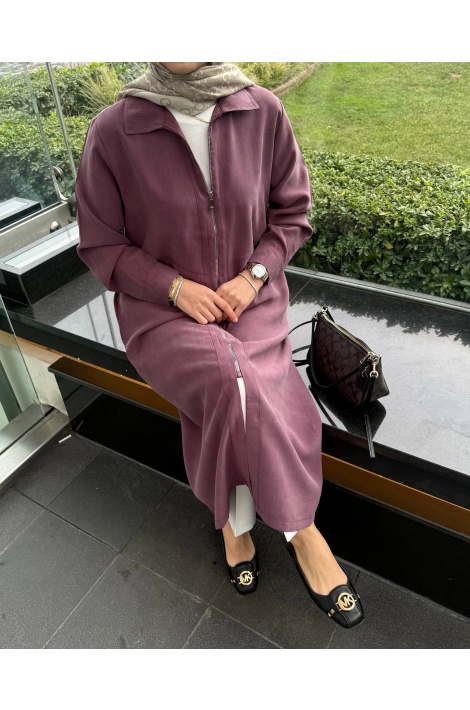 Mürdüm Fermuarlı Tensel Kap