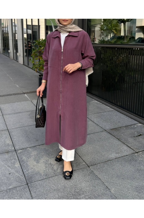 Mürdüm Fermuarlı Tensel Kap