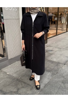 Siyah Fermuarlı Tensel Kap