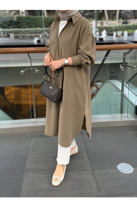 Yeşil Mira Tensel Gömlek Kap