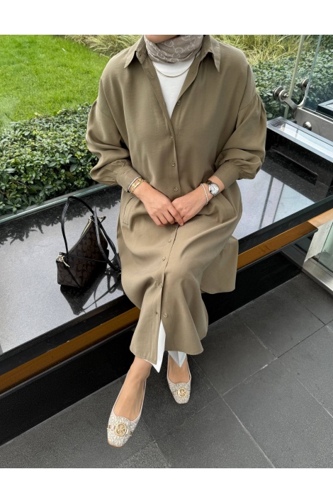 Yeşil Mira Tensel Gömlek Kap