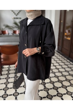 Siyah Lina Tensel Kap