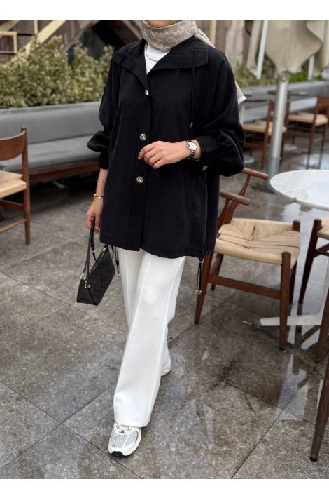 Siyah Lina Tensel Kap