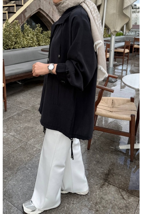 Siyah Lina Tensel Kap