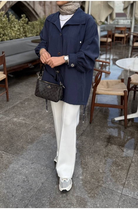 Lacivert Lina Tensel Kap