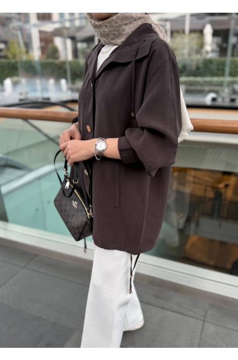 Kahverengi Lina Tensel Kap