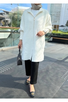 Beyaz Premium Kalite Angora Kap