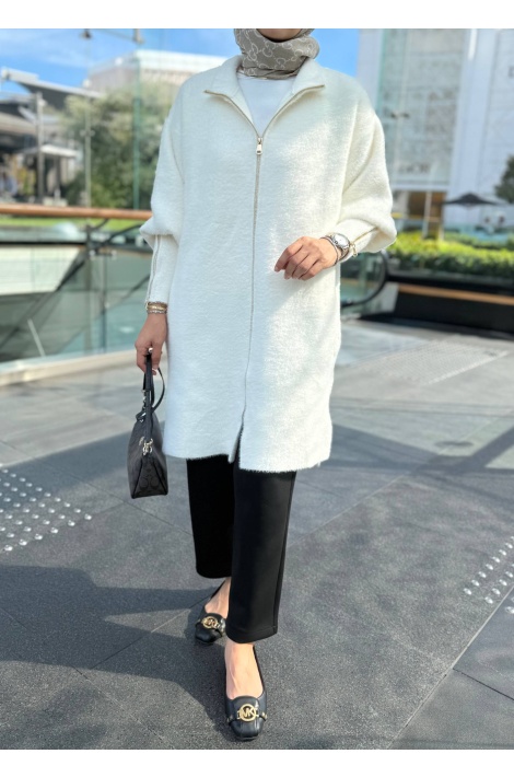 Beyaz Premium Kalite Angora Kap